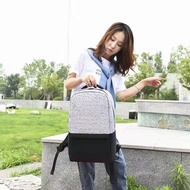 Beg Galas Bersulam yang Bergaya dengan Pelbagai Petak Sporty and Stylish Embroidered Backpack