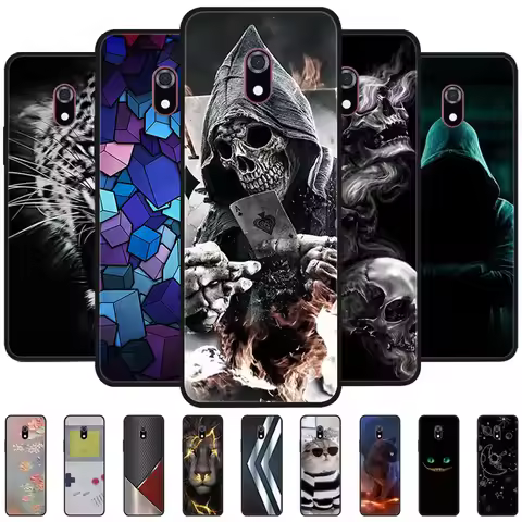 For Xiaomi Mi Qin F22 F22Pro Case Soft Black TPU Silicone Bumper Lion Painted Coque For Qin F22 Pro 