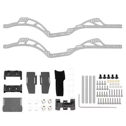 MEUS RACING SCX24 LCG Chassis TC4 Titanium Frame for Axial SCX24 1/24 RC Crawler Upgrades