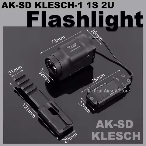 Z-enitco AK AK47 AK74 Light Klesh 2p AK-SD GEN 2 Strobe Flashlight Fit 20mm Pictinny Rail With Remot