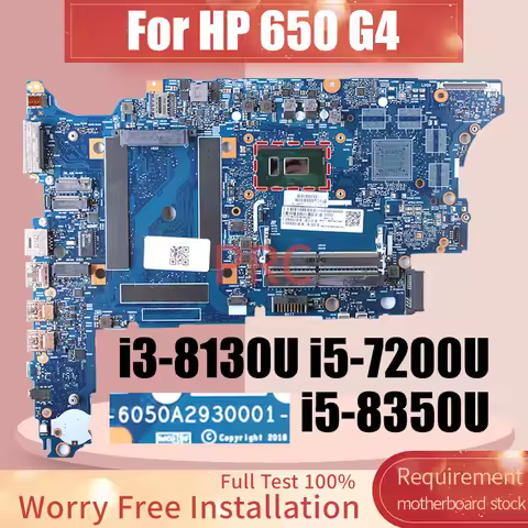 6050A2930001 For HP Probook 650 G4 Laptop Motherboard Core i3 i5 L27307-601 L24B47-601 L24851-601 No