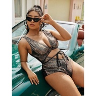 Plus Size One Piece Swimsuit Cut Out 0XL | 1XL