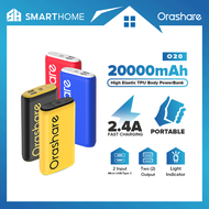 Orashare O20 20000mah Powerbank Fast Charging Digital LED Display Powerbank Dual Outputs Micro/ Type