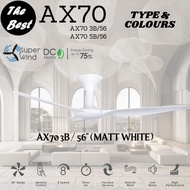 ALPHA AX70 3B 56 INCHES | AX70 5B 56 INCHES DC Motor Ceiling Fan (8 Speed Remote)