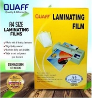 JC's QUAFF Laminating film A4,Long, Short Size 125 microns 100pcs