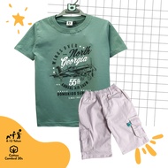 KATUN Distro T-Shirt Set for Children Ages 4-12 Years Boys' Set Combat Cotton Material Dk3