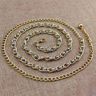 Gratis Ongkir - Ikat Pinggang Model Rantai Mutiara / Tali Pinggang Rantai Slim Model