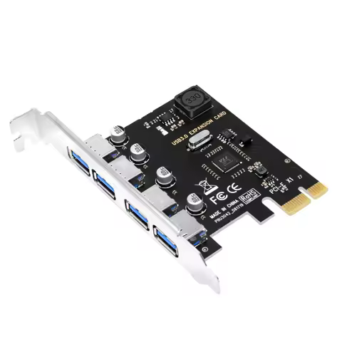 4 Port USB 3.0 PCI-E Expansion Card PCI Express PCIe USB 3.0 HUB Adapter 4-Port USB3.0 Controller US