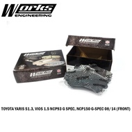 TOYOTA YARIS S1.3 VIOS 1.5 NCP93 G SPEC NCP150 G-SPEC 08/14 Front - Works Nano Works Brake Pad