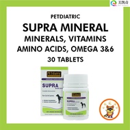 100% original PETDiatric SUPRA Mineral Canine Feline Complete Nutrition Minerals Vitamins 30 Tablets