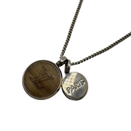 二手LOUIS VUITTONM00044 LV Horn 1854 項鍊，品牌鏈條，銀色