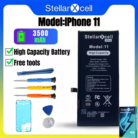 StellarXcell Battery for iPhone 11 Series IPhone11 11Pro 11ProMax High Capacity Battery +Tools 0 Cyc
