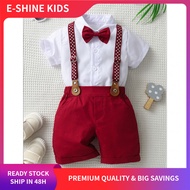 Baby Summer Short-Sleeved Overalls Boy Suit Summer Two-Piece Suit One-Year-Old Boy Baby Dress 2-8 Ye