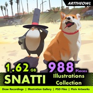 🔥 Digital Illustration Art - SNATTI 🔥 Anime Figure | CG Art Digital Drawing Book | Smart Drawing Tab