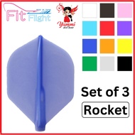 COSMO DART FIT FLIGHT DART FLIGHT SET OF 3 - ROCKET