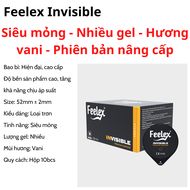 Bao cao su Feelex 003 platinum siêu mỏng hương nước hoa gel bôi trơn gốc silicon - hộp 10c