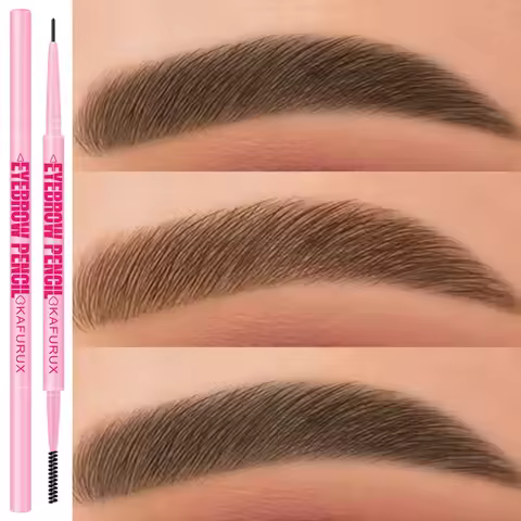 1pcs 6 Colors Ultra-fine Double Headed Rotable Eyebrow Pencil Eye Korean Makeup Waterproof Eyebrow P