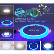 12W+4W 8" / 18W+6W 10" LED BLUE Panel Surface / Recessed / Round / Square Downlight (X1pcs) Double M