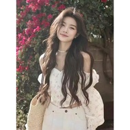 Women's Off-the-Shoulder Layered Blouse - Chic Lady's Puff Sleeve Crochet Shirt C2