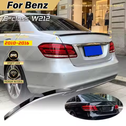 For Mercedes Benz E‑class W212 2010 2011 2012 2013 2014 2015 2016 Car Rear Spoiler Aerodynamic Lip S