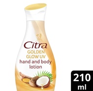 Citra Hand Body Golden White UV Coconut Oil & Turmeric 10X Vitamin E 210 g