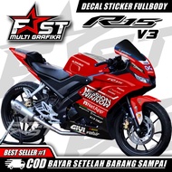 NEWEST Decal R15 V3 Fullbody Mission Winnow Sticker Striping Decal Yamaha R15 V3, Sticker Decal R15 