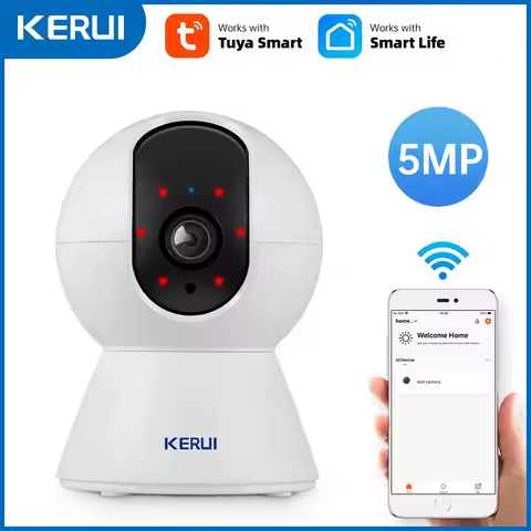 KERUI Mini Indoor Wireless 5MP Tuya Smart WiFi IP Camera Home Security CCTV Surveillance Camera With