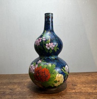 國外【手繪陶】景泰藍葫蘆花瓶2