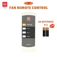 [FREE BATTERIES] KDK Wall Fan Remote Control - for M40MS, KC4GR, M40M, A40MS, G4CR3, P40MS, F-MU44R,