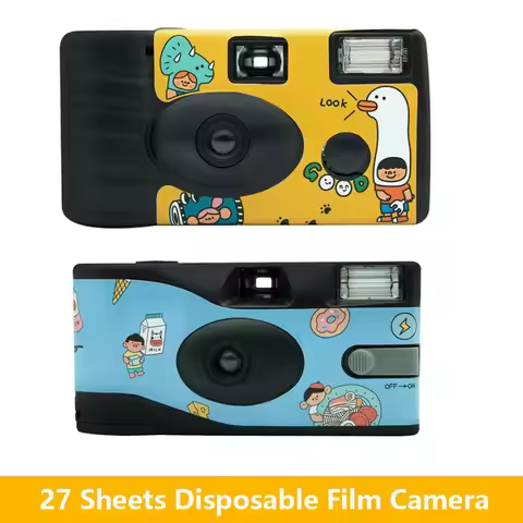 Single Use One Time Disposable Film Camera with Flash 27 Exposure Photos 31mm F11 30mm F9 ISO400 FYE