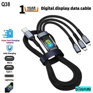 DINAMI Q38 cable Data cable iphone Fast Charging 100W Type C Lightning Micro USB 3 in 1 Charger Sams