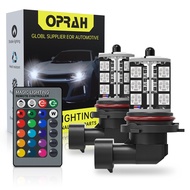 【2PCS】Oprah Car LED Bulbs Headlight H3 H7 H1 880 881 9005 Flash Auto LED Front Fog Lights Lamp Remot
