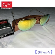 [Original] Rayban Pilot Rb3026 62mm Gold 112/68 Yellow Frame Mirror Glasses