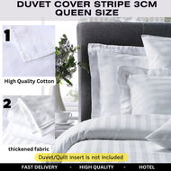 Quilt Cover Queen Size Royal Linen Hotel Duvet Cover Queen 3cm stripe cotton