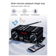 New Digital Bluetooth Amplifier 12V Home Car 2 Channel HIFI Sound Speaker FM Receiver Audio Amplific