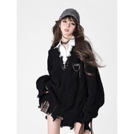 Y2k y2k Sweater y2k Clothes y2k Suit Asian Culture y2k Women's Clothing Destruction Sense Senior Sis