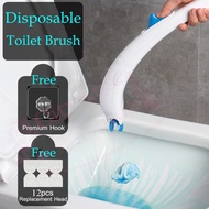 Disposable toilet cleaning brush set Replaceable brush head bathroom toilet bowl cleaner tool