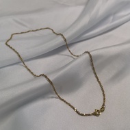 Crowns Jewelry 18k Gold Original Twisted Chain With Gold Tag Markings Kwintas Pang Regalo Hindi Nag 
