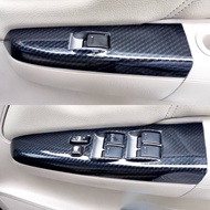 For TOYOTA FORTUNER 2005-2014 carbon fiber pattern car power window switch panel cover,FORTUNER AN50