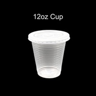 [12oz] BENXON 12oz Plastic Cup with Lid | Disposable Cup & Lid | Plastik Cawan & Tudung