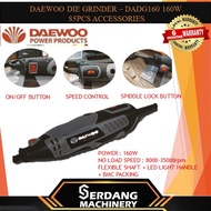 DAEWOO DIE GRINDER DADG160-160W-85 PCS ACCESSORIES WITH 6 MONTHS LOCAL WARRANTY