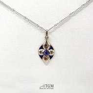 幾何項鍊 定情/愛情/送禮/木目金/貓/施華洛世奇水晶