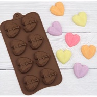 Heart Shape mould with 8 and 15 cavity Diamond Silicone mould