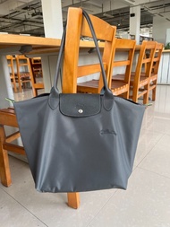 Longchamp 大號長柄 灰色 Tote Bag