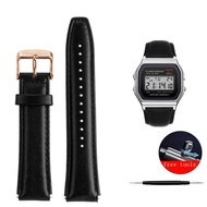 Leather watch strap for Casio A159W-N1 A158WA A168 wristband Vintage small square metal strap quick 