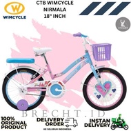 Sepeda Anak Perempuan WIMCYCLE CLARA NIRMALA Ukuran 18" Inch Anak Anak Keranjang (Featuring Majalah 