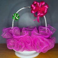 Pre-decorated basket with mesh pins for fruits, imported fruits, stir-fried bird's nest basket as a 