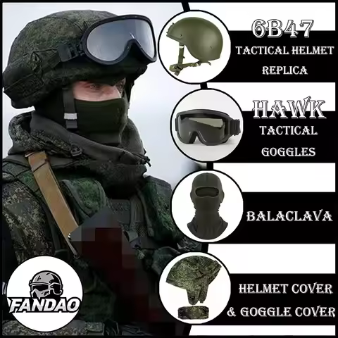 Ratnik 6B47 Full Helmet Set of Russian Camouflage Gear with Helmet/Goggles Cover Outdoor Airsoft Pai