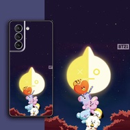 [Aimeidai] Samsung Case Cute BTS Printed Liquid Silicone Mobile Phone Case Shockproof Protective Cover for Samsung S9/S10/S20/S21/S2 Series