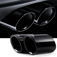 2Pcs Titanium Black Tail Tip End Pipe Exhaust Rear Muffler For BMW 2006-2010 E90 E92 325 Car Accesso